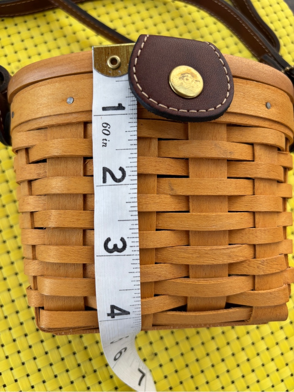 Longaberger Vintage Saddleback Crossbody Basket Purse - Picture 11 of 12